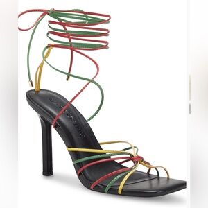 Mateo for INC Reggae Gal Stiletto Sandals, lace up strappy ankle ties Macy's